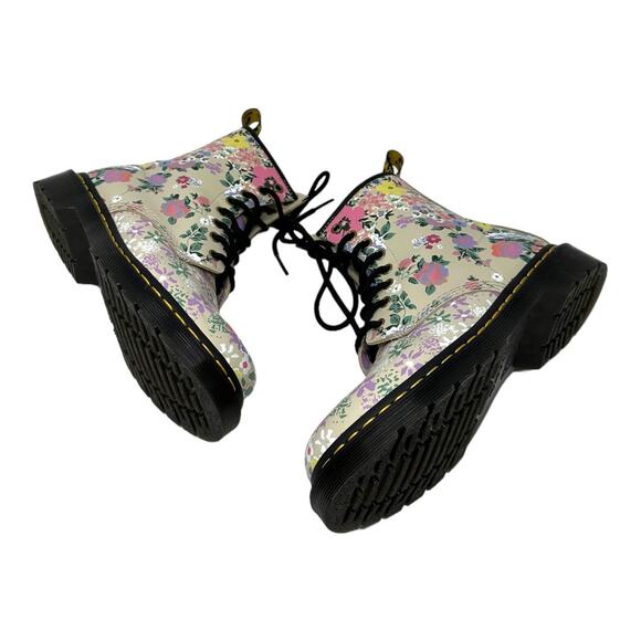 Dr. Martens Floral Print Combat Boots Size 7 - Picture 10 of 12